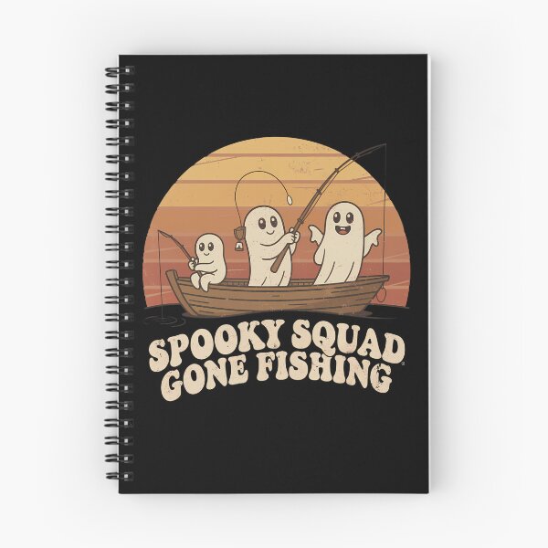Item preview, Spooky Squad Gone Fishing Cute Ghost Halloween Fishing Shirt designed and sold by Raw Tigers.
