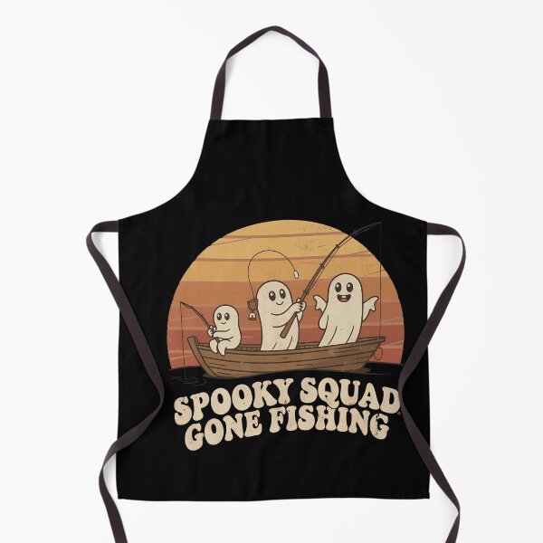 Item preview, Spooky Squad Gone Fishing Cute Ghost Halloween Fishing Shirt designed and sold by Raw Tigers.