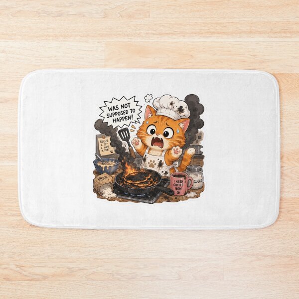 Item preview, Chef Cat Kitchen Disaster Sticker  designed and sold by Designertanya.