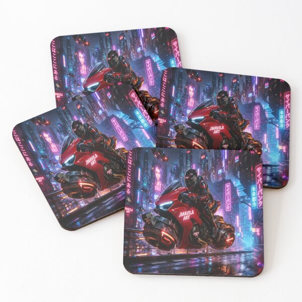 Item preview, Cyberpunk Red Motorbike Neo Tokyo Style designed and sold by JMAVILA ART.
