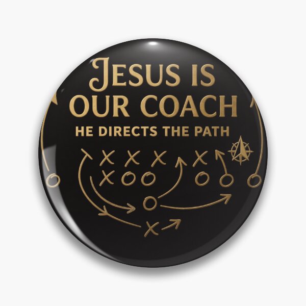 Item preview, Jesus Is Our Coach - He Directs The Path Luxury Gold Athletic Playbook designed and sold by KINGDOM GOLD STUDIO.