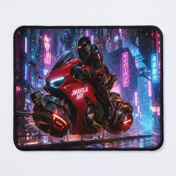 Item preview, Cyberpunk Red Motorbike Neo Tokyo Style designed and sold by JMAVILA ART.
