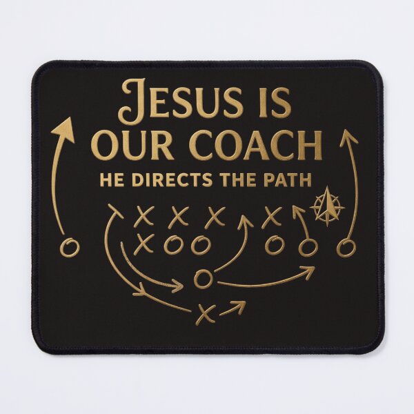 Item preview, Jesus Is Our Coach - He Directs The Path Luxury Gold Athletic Playbook designed and sold by KINGDOM GOLD STUDIO.