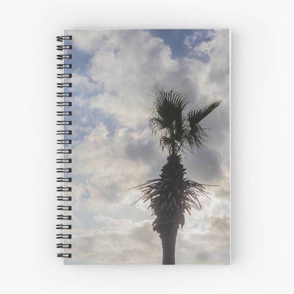 Item preview, Palm Tree Silhouette Against Cloudy Sky at Sunset With Soft Backlight and Tropical Vibes designed and sold by Nmallia.