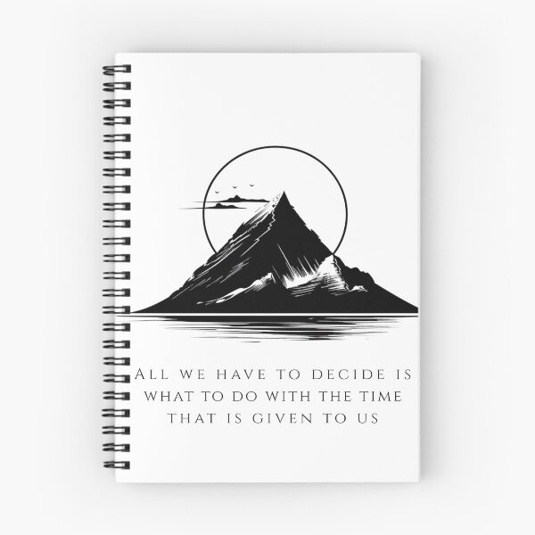 Item preview, All We Have To Decide Mountain Quote Minimalist Art designed and sold by VectorForge.