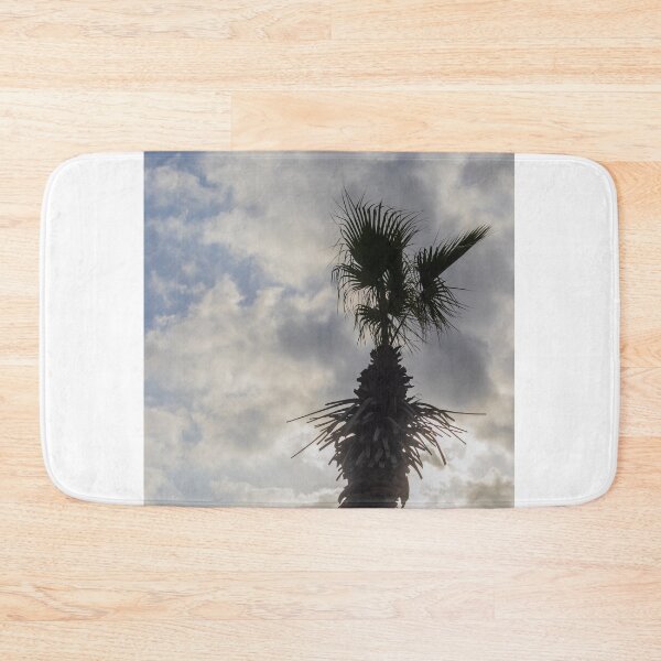 Item preview, Palm Tree Silhouette Against Cloudy Sky at Sunset With Soft Backlight and Tropical Vibes designed and sold by Nmallia.