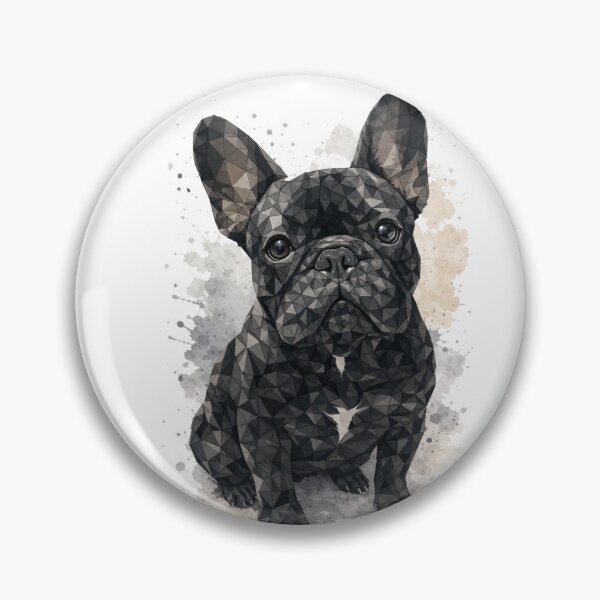 Item preview, Geometric Black French Bulldog Watercolor Art designed and sold by shallia.