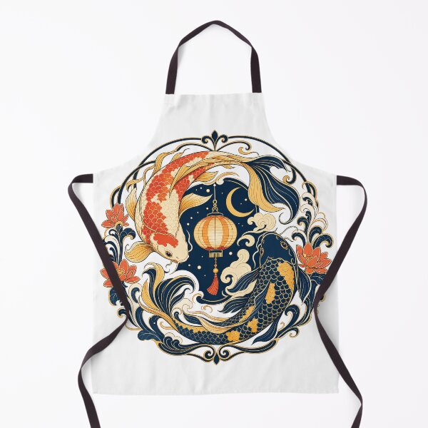 Item preview, Midnight Koi Lantern Medallion Art designed and sold by aihrgdesign.