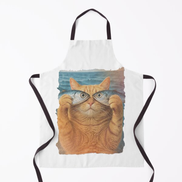 Item preview, Funny Orange Cat Fish Ocean Poster | Funny Vintage Animal Wall Art designed and sold by MakitoDesign.