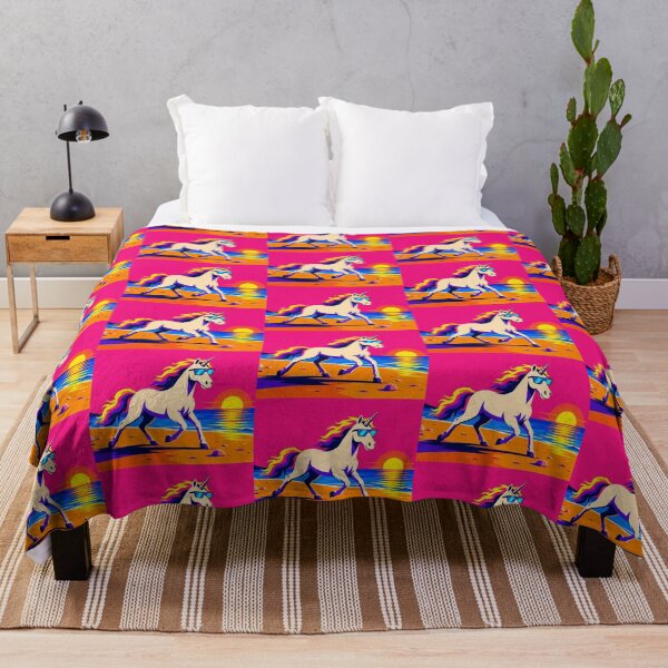 Item preview, Sunset Beach Unicorn – Tropical Fantasy Art designed and sold by Dogandesighn.