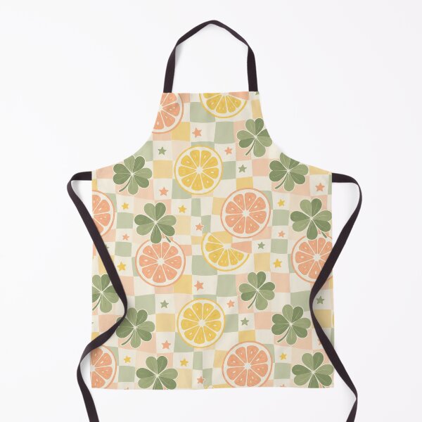 Item preview, Citrus Clover Checker Pattern designed and sold by aihrgdesign.