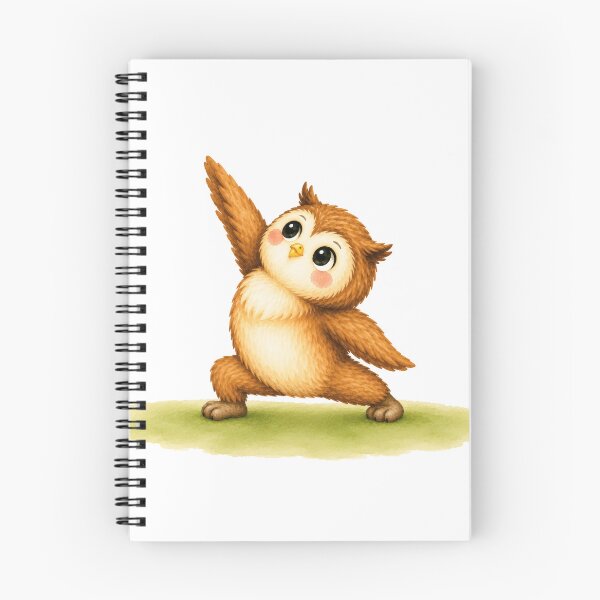 Item preview, Reversed Warrior Owl Yoga Watercolor Print designed and sold by YogiAnimalArt.