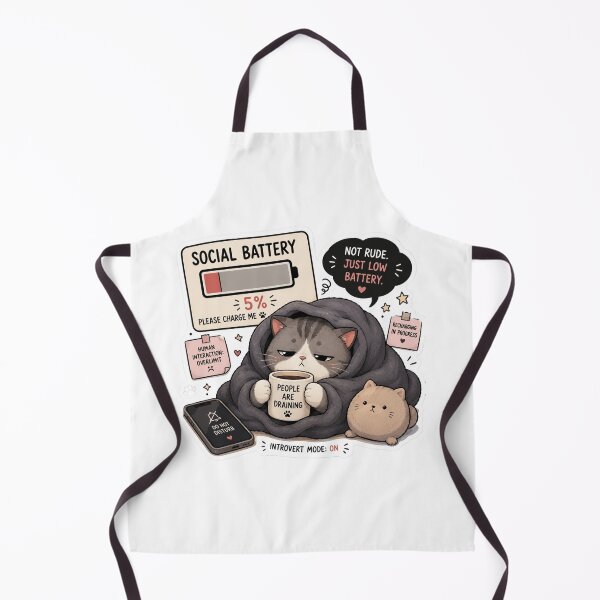 Item preview, Low Social Battery Cat Sticker designed and sold by Designertanya.