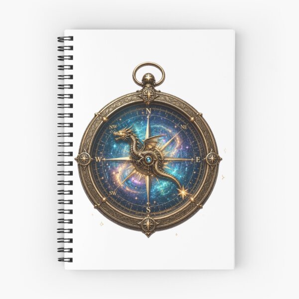 Item preview, Cosmic Dragon Compass PNG | Fantasy Galaxy Compass | Mystical Celestial Wall Art | Digital Download designed and sold by Line-mood.