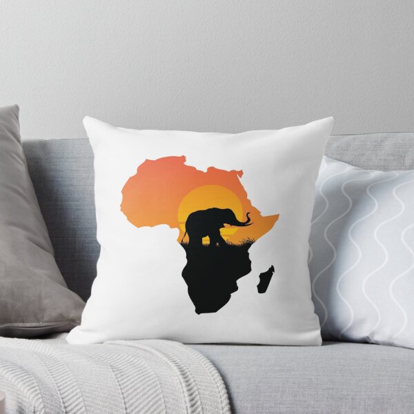Item preview, Africa Map Elephant Sunset Silhouette designed and sold by Macias123.