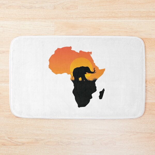 Item preview, Africa Map Elephant Sunset Silhouette designed and sold by Macias123.