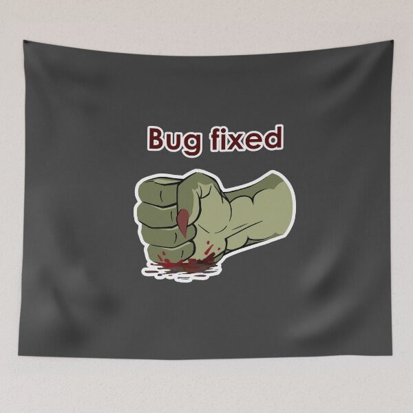 Item preview, Bug Fixed | Funny Developer & QA Monster designed and sold by Mammoths.