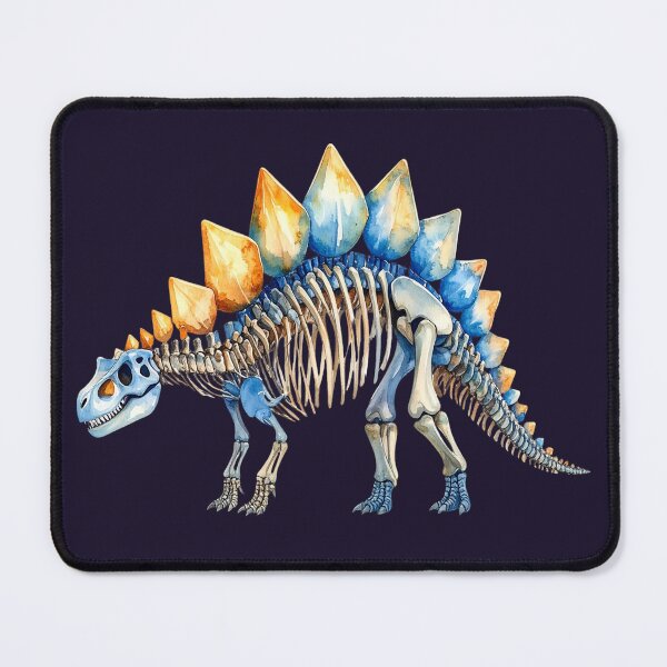 Item preview, Stegosaurus skeleton in watercolor style designed and sold by LiskoDesign.