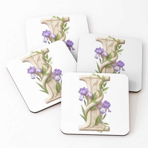 Item preview, Botanical Floral Letter I Monogram designed and sold by Helenaphotoart.