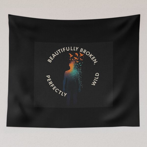 Item preview, Beautifully Broken Perfectly Wild - Glowing Silhouette designed and sold by AcosDesign.