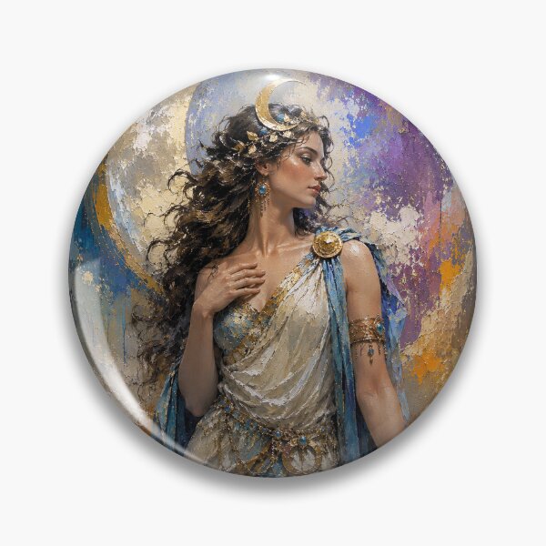 Item preview, Roman Goddess Luna painting. designed and sold by GalleryKauffeld.