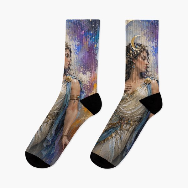 Item preview, Roman Goddess Luna painting. designed and sold by GalleryKauffeld.