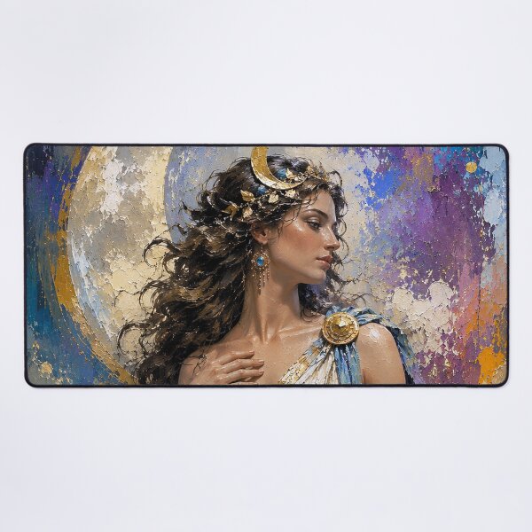 Item preview, Roman Goddess Luna painting. designed and sold by GalleryKauffeld.