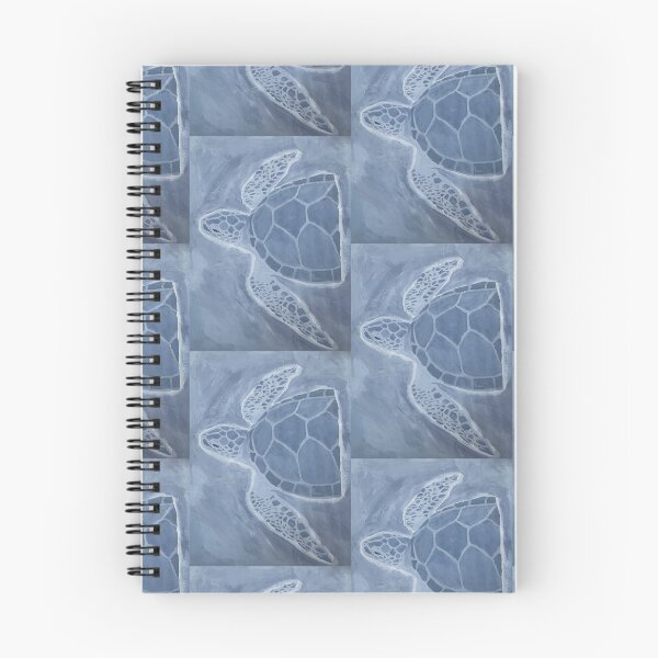 Item preview, Blue Monochrome Sea Turtle Illustration  designed and sold by mimis-xo.