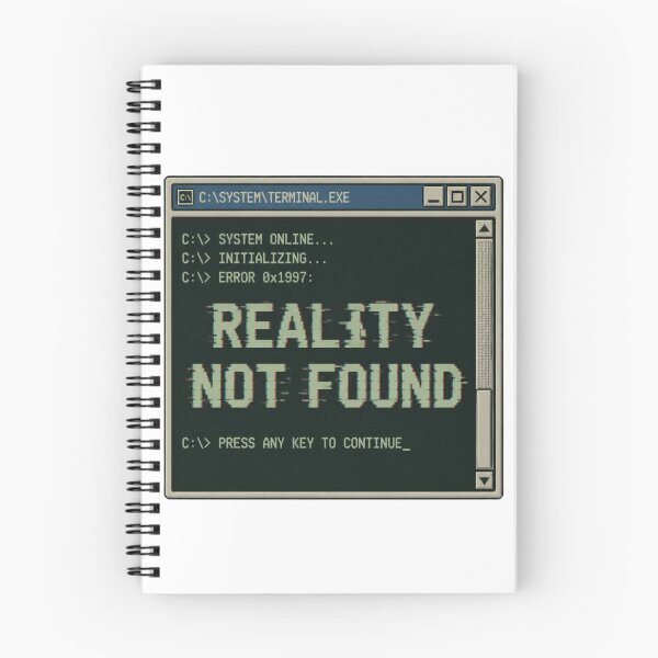 Item preview,  Reality Not Found - Retro Computer Error 404 Shirt designed and sold by NeuralAuraArts.