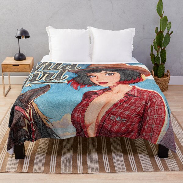 Item preview, Wild Ride Retro Cowgirl in Red Plaid Shirt designed and sold by Hen-C-Art.
