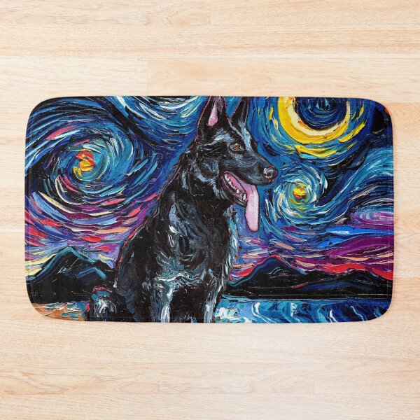 Item preview, Black German Shepherd Night designed and sold by AjaTrier.