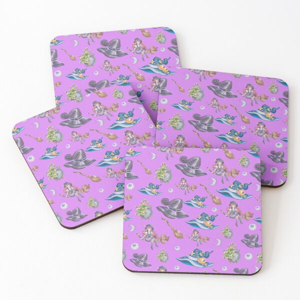 Item preview, Cute magic seamless pattern with wizard hats and potion bottles designed and sold by TheQuoteStudio.