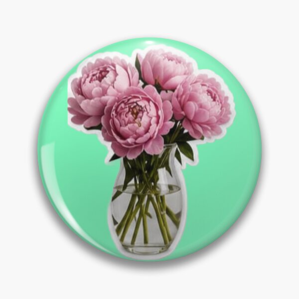 Item preview, Romantic Pink Peonies Bouquet - Elegant Flower Vase Sticker designed and sold by Scro-Ciob-Shop.