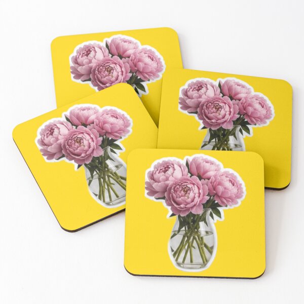 Item preview, Romantic Pink Peonies Bouquet - Elegant Flower Vase Sticker designed and sold by Scro-Ciob-Shop.