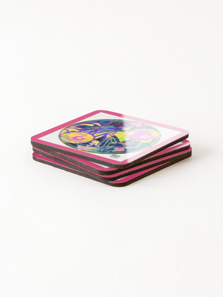 Thumbnail 4 of 5, Coasters (Set of 4), NeonAbstractCircle designed and sold by Graphilows.