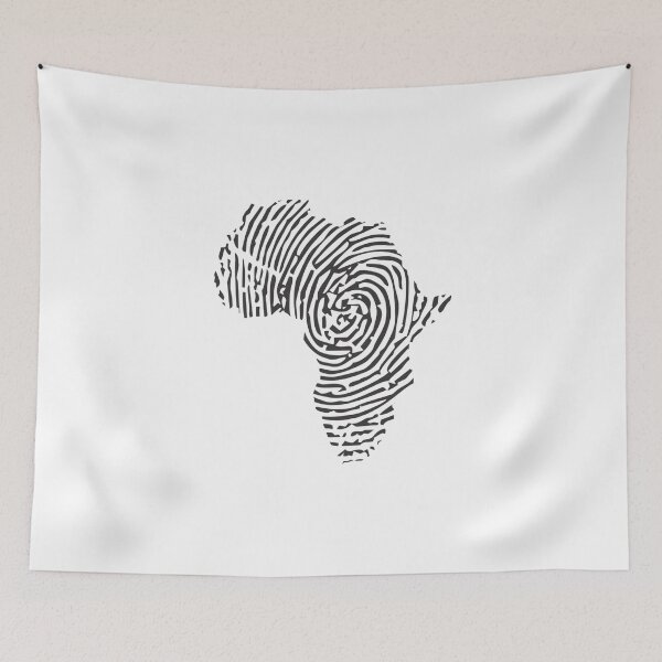 Item preview, Africa Map Fingerprint Silhouette Graphic designed and sold by Macias123.