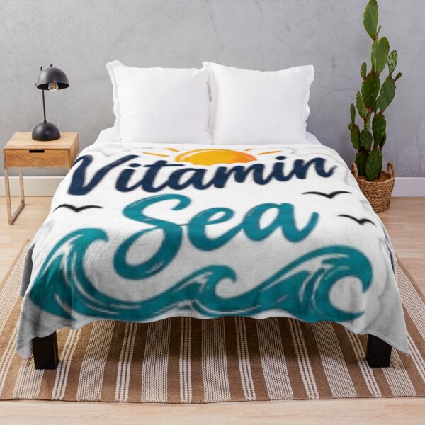Item preview, Vitamin Sea – Summer Beach Waves Typography | Cute Summer Vacation Design designed and sold by ser-Ile.