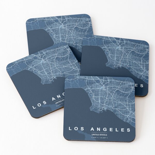 Item preview, Los Angeles Blueprint Map designed and sold by cosmoroutine.