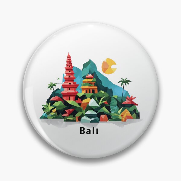 Item preview, Bali Indonesia Travel Poster - Abstract Tropical Island Temple Art designed and sold by OzzFrequency.
