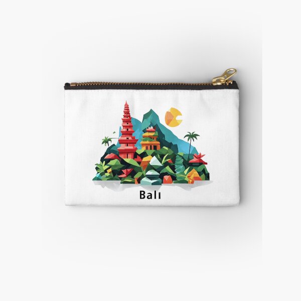 Item preview, Bali Indonesia Travel Poster - Abstract Tropical Island Temple Art designed and sold by OzzFrequency.