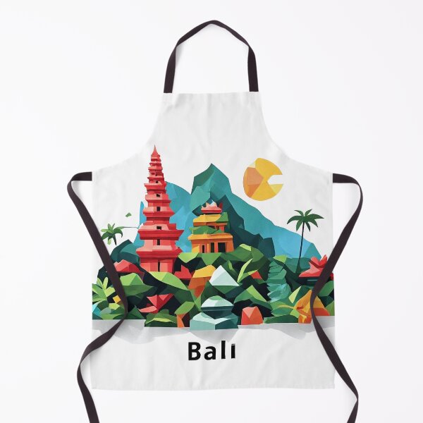 Item preview, Bali Indonesia Travel Poster - Abstract Tropical Island Temple Art designed and sold by OzzFrequency.