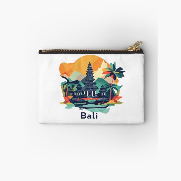 Item preview, Bali Indonesia Travel Poster - Abstract Tropical Island Temple Art designed and sold by OzzFrequency.