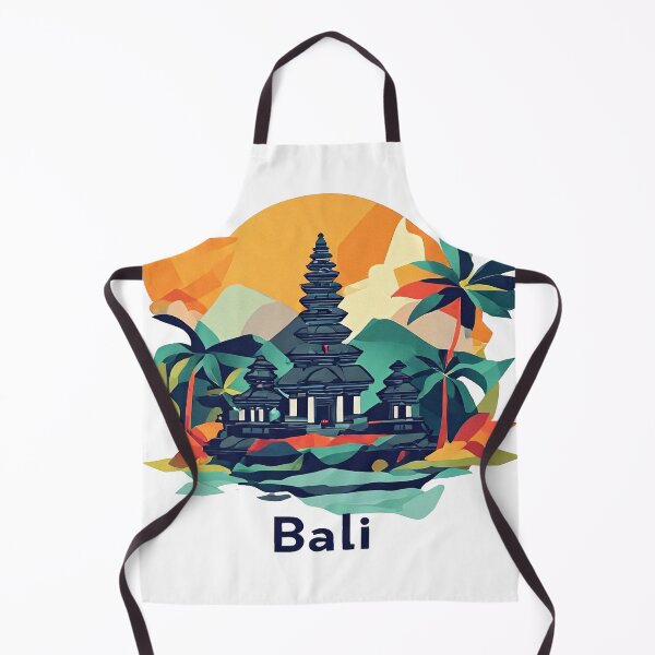 Item preview, Bali Indonesia Travel Poster - Abstract Tropical Island Temple Art designed and sold by OzzFrequency.