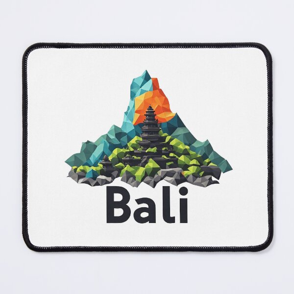 Item preview, Copy of Bali Indonesia Travel Poster - Abstract Tropical Island Temple Art designed and sold by OzzFrequency.