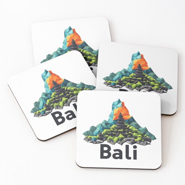 Item preview, Copy of Bali Indonesia Travel Poster - Abstract Tropical Island Temple Art designed and sold by OzzFrequency.