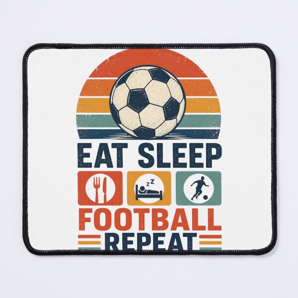Item preview, Eat Sleep Football Repeat Vintage designed and sold by MonkiFlipp.