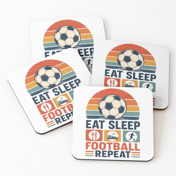 Item preview, Eat Sleep Football Repeat Vintage designed and sold by MonkiFlipp.