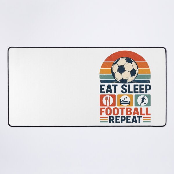 Item preview, Eat Sleep Football Repeat Vintage designed and sold by MonkiFlipp.