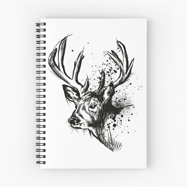 Item preview, Majestic Deer Ink Splatter Sketch designed and sold by Inkversed.