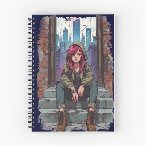 Item preview, Cyberpunk Street Girl Neo Tokyo Neon Painterly Manga Art designed and sold by The Fine Print by BassAddict.